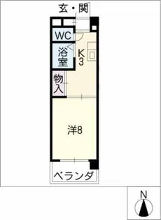 コーポ牧の里【3階】の間取り