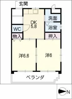 アムール港陽【2階】の間取り