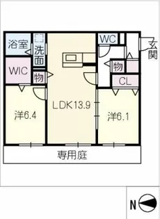 ソレーユⅢ【1階】の間取り