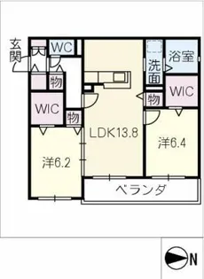 ソレーユⅢ【2階】の間取り