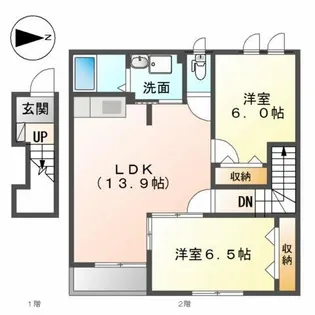 サンク アンジェロ【2階】の間取り