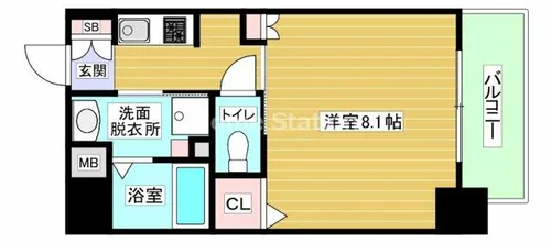 大阪府大阪市福島区海老江7丁目【マンション】の間取り