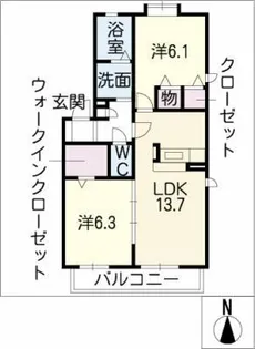 ヴェール篠の風 C棟【2階】の間取り