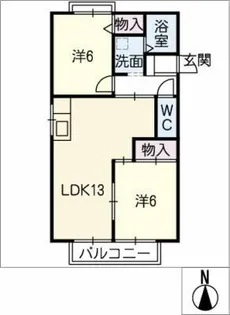 フェニックス美里【1階】の間取り