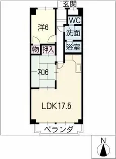 ラ・メゾンクレール【5階】の間取り