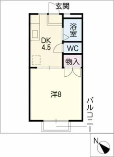 サンライフ花C棟【2階】の間取り