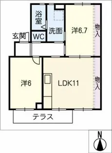シンプルタウン【1階】の間取り
