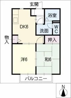 シャトル東向山【2階】の間取り