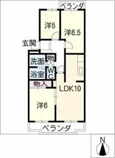 グラパティー【2階】の間取り