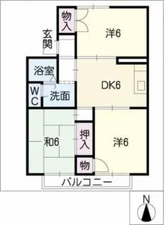 セジュール瀬戸川【2階】の間取り