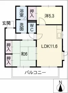 グリーンエステートD棟【2階】の間取り
