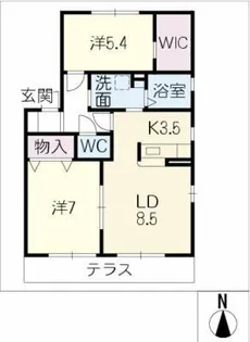 アトリオ金新田【1階】の間取り