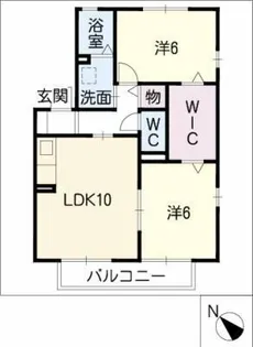グリーンフィールド【1階】の間取り