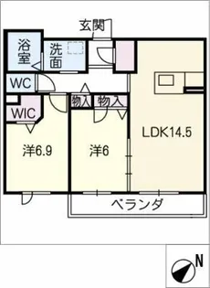 シャルドネ【3階】の間取り