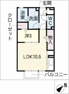レセンテ鶴が沢【2階】の間取り