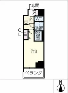 S-RESIDENCE高岳bresa【14階】の間取り
