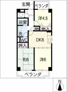 サンテラス近藤【7階】の間取り