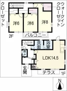 ジュネス・マキ B棟【2階】の間取り