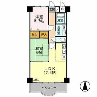 アンビシャス【2階】の間取り