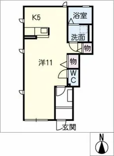 メゾンド・フルール五番館【1階】の間取り