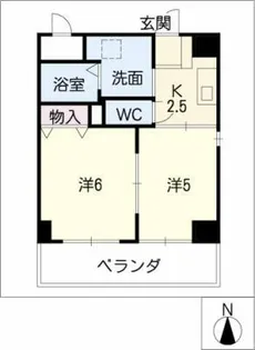 ブルーム名駅【6階】の間取り