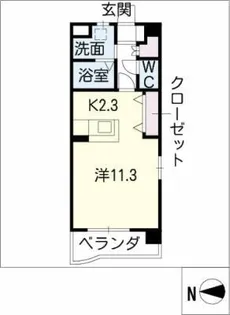 アフロディーテ深川【3階】の間取り