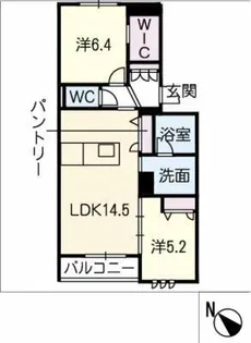 ベルフィオーレK【1階】の間取り