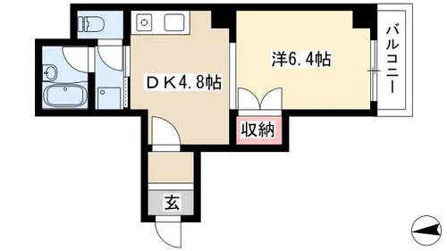 ルプソアール東山【4階】の間取り