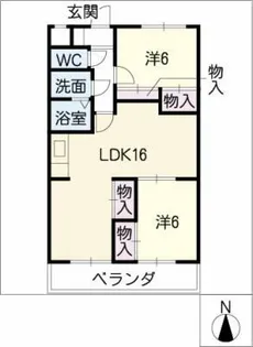 アイリス八橋【3階】の間取り