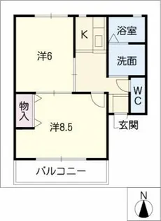 カルム森本【1階】の間取り