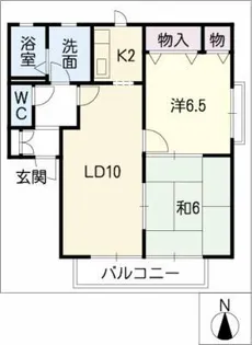 ローズ ガーデン【1階】の間取り