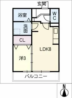 ファミール愛敬【1階】の間取り