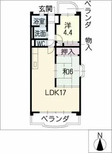 オレンジ水野【4階】の間取り