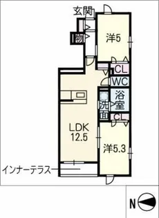 Sere-noⅡ【1階】の間取り