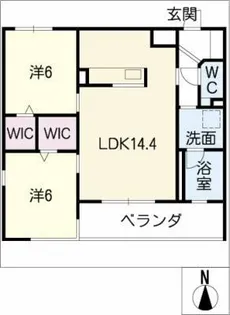 レジデンス プルメリア【3階】の間取り
