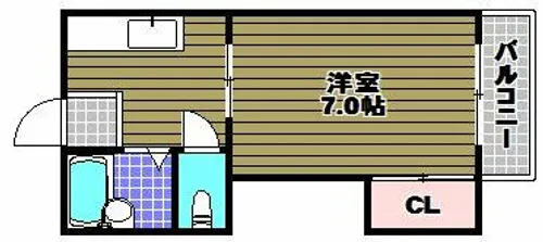 ラグレース金剛【1階】の間取り