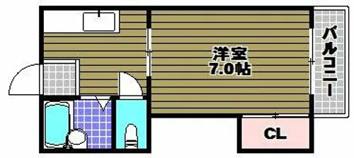 ラグレース金剛【1階】の間取り
