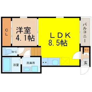 マイヴィレッタ河岸【3階】の間取り