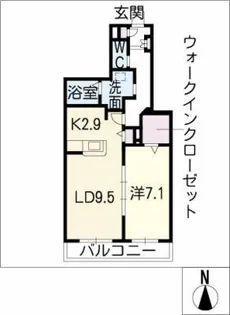 ヴァンベールヒルズ【2階】の間取り