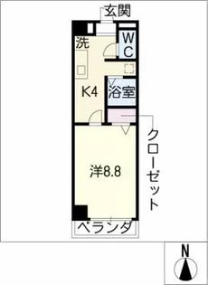 ソレアード関戸【7階】の間取り