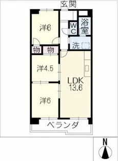 大法ビル【6階】の間取り