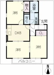 ニュー高畑【1階】の間取り