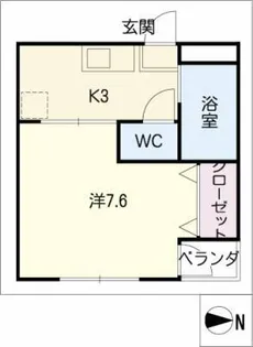 ラ・ヴィータ志賀本通【3階】の間取り