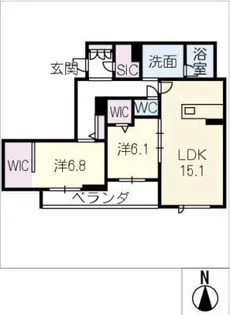 SHA MAISON THE ASHIBE【2階】の間取り