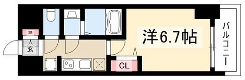エステムコート名古屋グロース【10階】の間取り