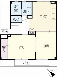 第三河国荘B【1階】の間取り