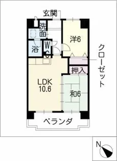 アイリット名和【2階】の間取り