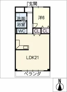 SSマンション【3階】の間取り