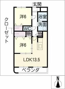 グランディールファミーユ【4階】の間取り
