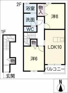 リブレア・シルクピアガーデンA【2階】の間取り